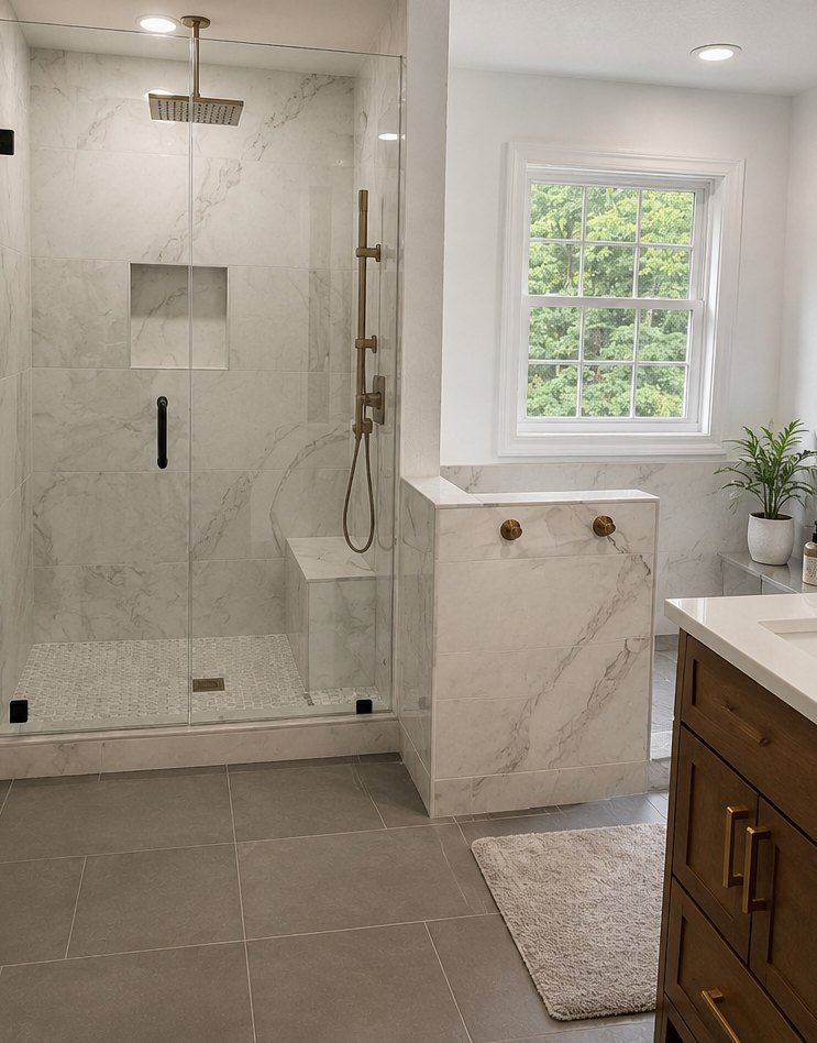 Tub to Shower Conversion — Mountain Bridge — after